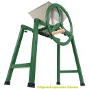 NEUES MODELL 2025 - mit verbesster Handkurbel: Fischer-Lahr® Obstmühle OM 7 CLASSIC,  Handbetrieb / Hand-Kurbel, Hakenwalzen, 7 Liter  Edelstahltrichter, Maische ca. 80-100 kg/Std., für Äpfel, Birne etc