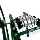 NEUES MODELL 2025 - mit verbesster Handkurbel: Fischer-Lahr® Obstmühle OM 7 CLASSIC,  Handbetrieb / Hand-Kurbel, Hakenwalzen, 7 Liter  Edelstahltrichter, Maische ca. 80-100 kg/Std., für Äpfel, Birne etc