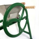 NEUES MODELL 2025 - mit verbesster Handkurbel: Fischer-Lahr® Obstmühle OM 7 CLASSIC,  Handbetrieb / Hand-Kurbel, Hakenwalzen, 7 Liter  Edelstahltrichter, Maische ca. 80-100 kg/Std., für Äpfel, Birne etc