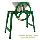 NEUES MODELL 2025 - mit verbesster Handkurbel: Fischer-Lahr® Obstmühle OM 7 CLASSIC,  Handbetrieb / Hand-Kurbel, Hakenwalzen, 7 Liter  Edelstahltrichter, Maische ca. 80-100 kg/Std., für Äpfel, Birne etc