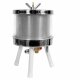 NEU v7/2024 Mini Hydropresse jetzt mit Profi Druckminderer: Wasserdruck-Presse 6 Liter, Edelstahl Apfelpresse  / Obstpresse / Mostpresse, mit Spritzschutz, Tisch- Maischepresse für Haushalt und Gastro,  mit Profi Hydrodruck-Technik (nicht elektrisch)