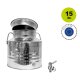 Edelstahlkanne gebördelt / Lagerkanne für Speiseöle 15 Liter mit Standart Kugelhahn 1/2"