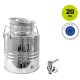 Edelstahlkanne gebördelt / Lagerkanne für Speiseöle 20 Liter mit Standart Kugelhahn 1/2"