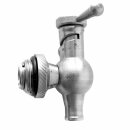 Edelstahlkanne gebördelt / Lagerkanne für Speiseöle 30 Liter mit Premium Kugelhahn 1/2"