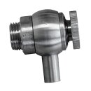 Edelstahlkanne gebördelt / Lagerkanne für Speiseöle 50 Liter mit Basic Schraubhahn 1/2"
