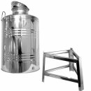 Edelstahlkanne gebördelt / Lagerkanne für Speiseöle 100 Liter mit Fußgestell ohne Hahn
