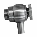 Edelstahlkanne gebördelt / Lagerkanne für Speiseöle 100 Liter mit Fußgestell mit Basic Schraubhahn 1/2"