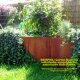 "Corner 163" Hochbeet  in Cortenstahl (rostig), runde Ecken, 163x163cm Höhe 33cm, beliebig verlängerbar! (Versand kostenfrei *)