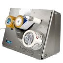Elektrischer Hand Flaschen-Etikettierer Edykedy EK100, zum einfachen Etikettieren von Flaschen   Gläsern, Konserven-Dosen oder andere Zylinder, für ein Vorder-Etikett, made in Germany (Versand kostenfrei *)