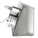Elektrischer Hand Flaschen-Etikettierer Edykedy EK100, zum einfachen Etikettieren von Flaschen   Gläsern, Konserven-Dosen oder andere Zylinder, für ein Vorder-Etikett, made in Germany (Versand kostenfrei *)