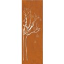 Konfiguration: Sichtschutz in Rost, verschiedene Motive zur Auswahl, Höhe 158cm Breite 60cm Baum SET