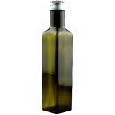 Restposten / Sonderposten: 10x klassische Marasca Speise-Öl / Olivenöl-Flasche 0,5L, Glas antik-grün,  Verschluss-Gewinde PP31,5
