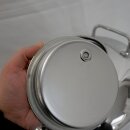 Fischer Edelstahlkanne POLISHLINE Wasser-Edition H2O, 50 Liter Inhalt, Edelstahl Getränkefass speziell für Trinkwasser-Lagerung, INKL. speziellem V4A Edelstahlhahn