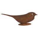 Gartendeko rostig: Vogel-Figur mit Standsockel,...