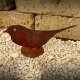 Gartendeko rostig: Vogel-Figur mit Standsockel, "Amsel"  in Edelrost, Metall, Rost, ca. 9cm groß, 2mm dicker Stahl, original Rottenecker Objekt