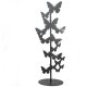 Gartendeko: Aufsteller "Schmetterling" mit Standfuß  in Grau Anthrazit, Metall, ca. 80cm groß, 2mm dicker Stahl, original Rottenecker Objekt