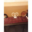 Gartendeko: Jäger-Trophae "Hirsch-Kopf", Jagd-Liebe / Jagd-Motiv mit Standfuß in Beige, Metall, Rost,  ca. 25cm groß, stabiler 2mm dicker Stahl, original Rottenecker Objekt