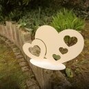 Gartendeko: Aufsteller "Doppel-Herz", Metall,...