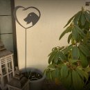 Gartendeko: Gartenstecker / Zaunfigur "Herz...