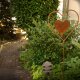 Gartendeko rostig: Gartenstecker "Herz" mit Erdspieß in Edelrost, Metall, Rost, ca. 110cm groß, 2mm dicker Stahl, original Rottenecker Objekt