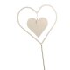 Gartendeko: Gartenstecker "Herz" mit Erdspieß in Beige, Metall, ca. 110cm groß, 2mm dicker Stahl, original Rottenecker Objekt