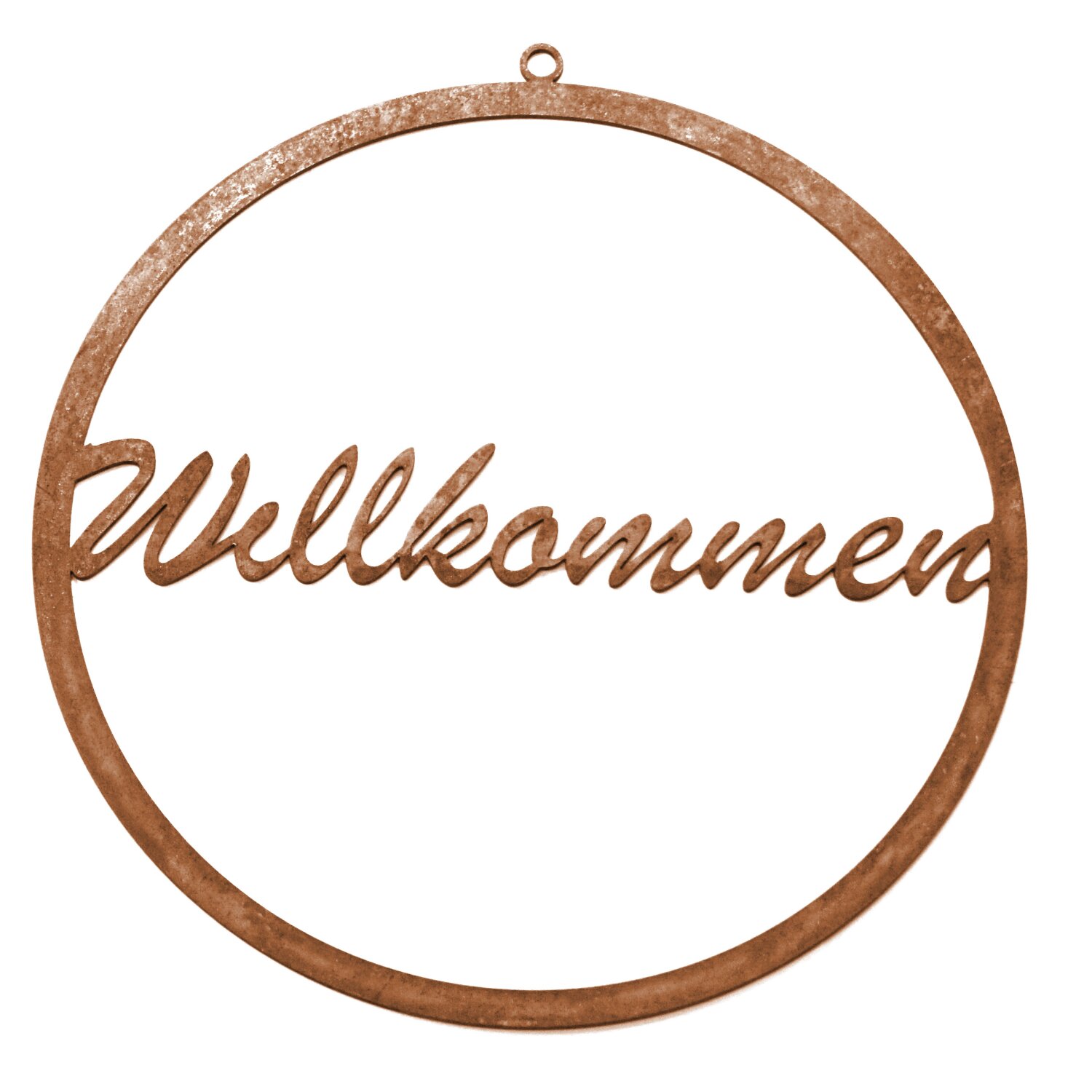 Lagerverkauf: Willkommen Schild rostig, Lasercut