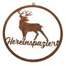 Gartendeko rostig: Aufhänger Hirsch...