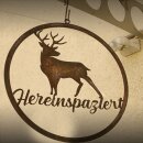 Gartendeko rostig: Aufhänger Hirsch...