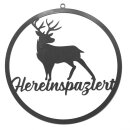 Gartendeko: Aufhänger Hirsch...