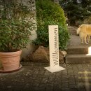 Gartendeko: Stylishes Schild "Willkommen",...