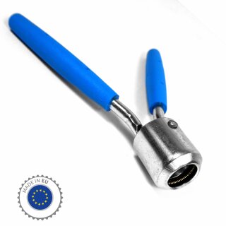 Flaschen mit Drehverschluss versiegeln: Kapselversiegler  / Siegelpresse manuell,  für PP 18mm  Handschraub-Verschlüsse mit Originalitäts-Ring / Originalitäts-Sicherung / Abrissring, made in EU