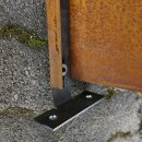 Sichtschutz Rost / Zaunelement / Stele in Edelrost:  YERD  Edelrost Garten-Sichtschutzwand "Pusteblume L", Höhe 158cm Breite 60cm,  sehr stabiler 1,5mm Stahl rostig,  inkl. Metall Bodenspießen und Bodenwinkeln zum stecken oder fest verschrauben
