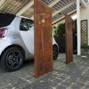 Sichtschutz Rost / Zaunelement / Stele in Edelrost:  YERD...