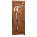 Sichtschutz Rost / Zaunelement / Stele in Edelrost:  YERD  Edelrost Garten-Sichtschutzwand "Pusteblume L", Höhe 158cm Breite 60cm,  sehr stabiler 1,5mm Stahl rostig,  inkl. Metall Bodenspießen und Bodenwinkeln zum stecken oder fest verschrauben