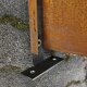 Sichtschutz Rost / Zaunelement / Stele in Edelrost:  YERD  Edelrost Garten-Sichtschutzwand "Pusteblume L", Höhe 158cm Breite 60cm,  sehr stabiler 1,5mm Stahl rostig,  inkl. Metall Bodenspießen und Bodenwinkeln zum stecken oder fest verschrauben