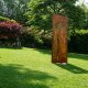 Sichtschutz Rost / Zaunelement / Stele in Edelrost:  YERD  Edelrost Garten-Sichtschutzwand "Pusteblume L", Höhe 158cm Breite 60cm,  sehr stabiler 1,5mm Stahl rostig,  inkl. Metall Bodenspießen und Bodenwinkeln zum stecken oder fest verschrauben