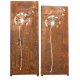 Sichtschutz Rost / Zaunelement / Stele in Edelrost:  YERD  Edelrost Garten-Sichtschutzwand "Pusteblume L", Höhe 158cm Breite 60cm,  sehr stabiler 1,5mm Stahl rostig,  inkl. Metall Bodenspießen und Bodenwinkeln zum stecken oder fest verschrauben