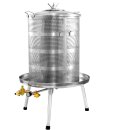 Fischer Edelstahl Hydropresse 90 Liter INOX, Kelter / Apfelpresse / Obstpresse mit Wasserdruck-Antrieb,  mit zusätzlichem Druckminderer (!) (versandkostenfrei)*