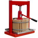 Manuell hydraulische Tisch-Korbpresse, 25 Liter,   Obstpresse mit bis zu10 Tonnen Pressdruck,  60-80 l Stundenleistung, Holz-Presskorb, Edelstahl-Ablaufwanne, sehr stabile Qualität, made in EU (versandkostenfrei)*