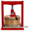 Manuell hydraulische Tisch-Korbpresse, 25 Liter,   Obstpresse mit bis zu10 Tonnen Pressdruck,  60-80 l Stundenleistung, Holz-Presskorb, Edelstahl-Ablaufwanne, sehr stabile Qualität, made in EU (versandkostenfrei)*