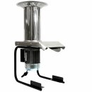 Set ideal für ca. 300kg Äpfel: Obstpresse manuell hydraulisch, 23 Liter Kelter, lebensmittel-berührende Teile aus Edelstahl, Fischer OPRAH23 + Obstmühle Fruit-Shark als Lagerverkauf Set-Angebot