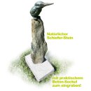 Gartendeko Figur: Bronzefigur Garten,  Eisvogel...
