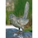 Gartendeko: Bronzefigur Vogel 90113 auf verschiedenen Steinsäulen ca. 60 cm hoch, original Rottenecker Objekt