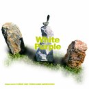 Gartendeko: Bronzefigur Vogel 90113 auf Steinsäulen ca. 60 cm hoch, Naturstein Farbe  weiß / purple