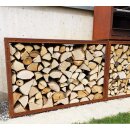 Infinita Kaminholz-Regal Edelrost. Maße 196x78cm...