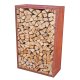 Infinita Kaminholz-Regal Edelrost. Maße 196x118cm Tiefe 35cm, Holzlege aus Normal-Stahl DC01