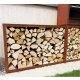 Infinita Kaminholz-Regal Edelrost. Maße 196x118cm Tiefe 35cm, Holzlege aus Normal-Stahl DC01
