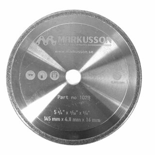 Hochwertige Markusson 4,8mm  CBN Schleifscheibe für Kettenschärfgerät Robo Jolly RJ12,  145 x 4,8 x 16 mm  (5 3/4" x  3/16" x 5/8")