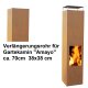 Verlängerung 70 cm für Gartenkamin Amayo XXL Corten 38x38cm