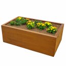 YERD CortenBOX 100: stabiles  Kaminholz-Regal  100x60x35cm,   Holzbox / Holzregal aus echtem Corten-Stahl (!), Farbe Rost-Patina, verschweißtes (!) Stahl-Regal für Feuerholz